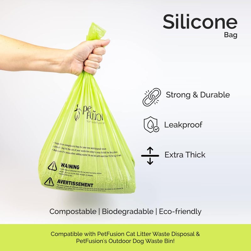PetFusion Replacement Waste Bags Cat Litter Disposal & Outdoor Waste Disposal. Easily Holds 10+lbs. Durable Leakproof Dog Poop Bags - Image 5